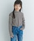 『WEB／一部店舗限定サイズ』ボーダーフリルリブハイネック(KIDS)