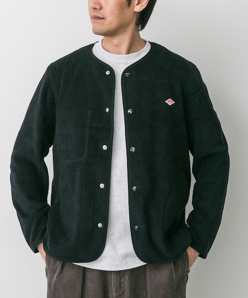 DANTON　FLEECE COLLARLESS JACKET