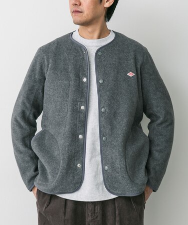 DANTON FLEECE COLLARLESS JACKET