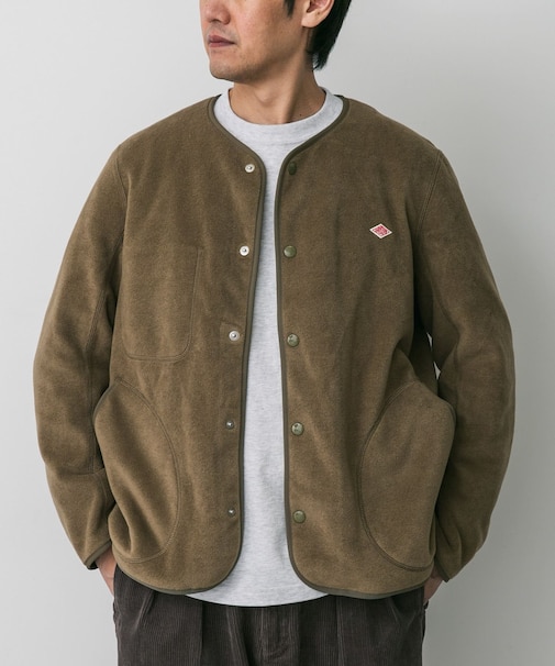 DANTON　FLEECE COLLARLESS JACKET