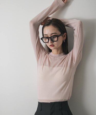 シアーハイネックセーター