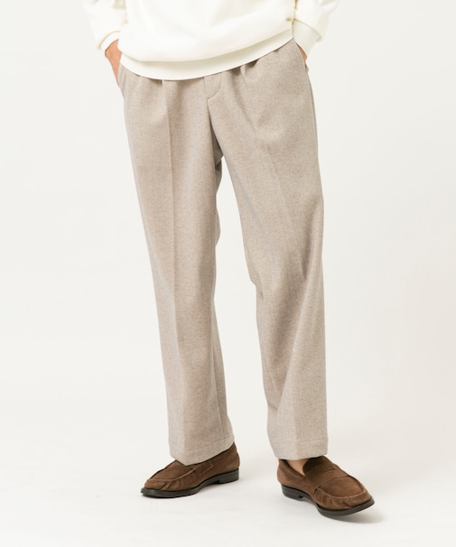 ストレッチヘリンボーン1タックワイドスラックス