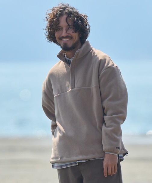 OOPS　リサイクルマイクロフリースハーフジップ