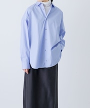 コットンストライプレギュラーシャツ