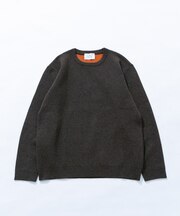 抗ピルウォッシャブルクルーネックニット