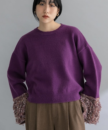 『WEB限定』MIXドッキングニット