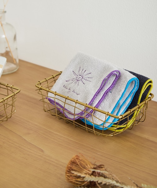 fog linen work　アイアンワイヤーバスケット長方形S