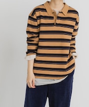 ジャガードボーダーポロニット