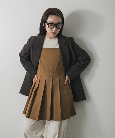 プリーツミニキャミワンピース