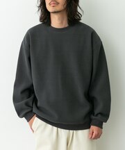 裏起毛ワッフルリラックスフィットプルオーバー