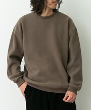 裏起毛ワッフルリラックスフィットプルオーバー