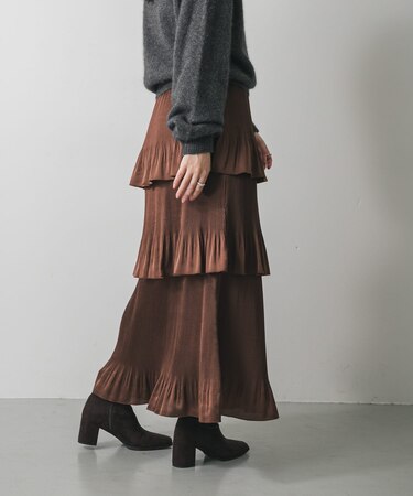 ティアードプリーツスカート