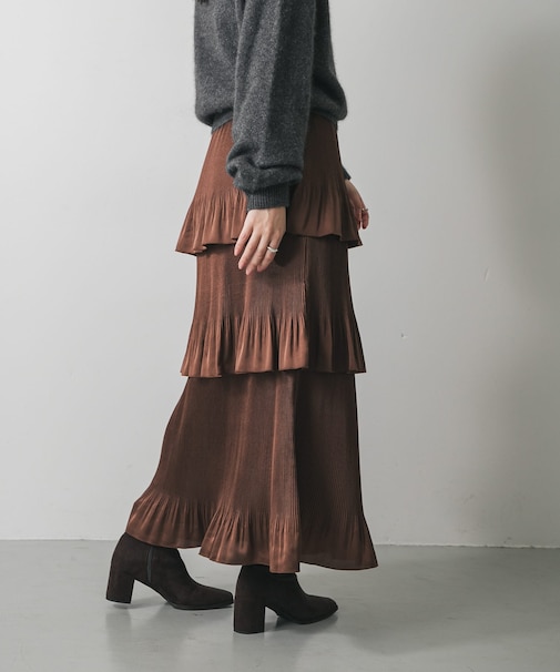 ティアードプリーツスカート