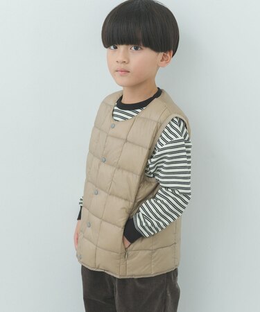 TAION　CREWNECK BUTTON DOWN VEST(KIDS)