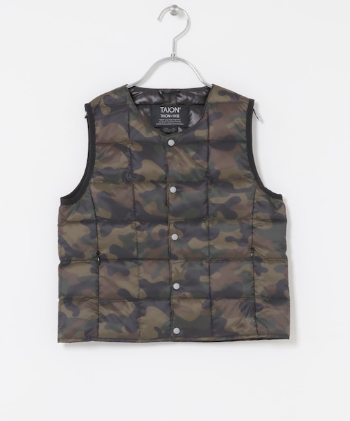 TAION CREWNECK BUTTON DOWN VEST(KIDS)