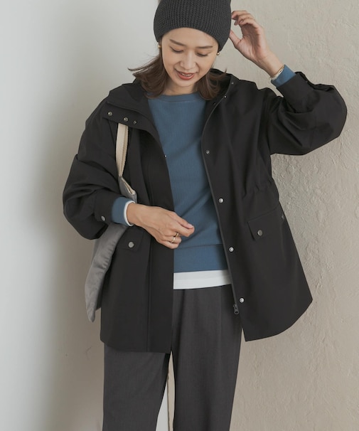 防風／撥水ドロストフーディ