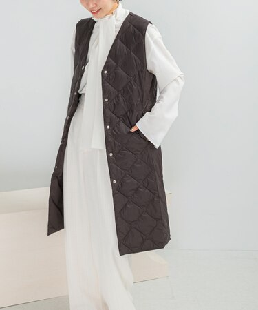 TAION　VNECK LONG DOWN GILET