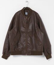 ARMY TWILL　VeganLeatherBlouson