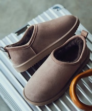 TEMPERATE　SHLOKムートン風スリッポンレインシューズ