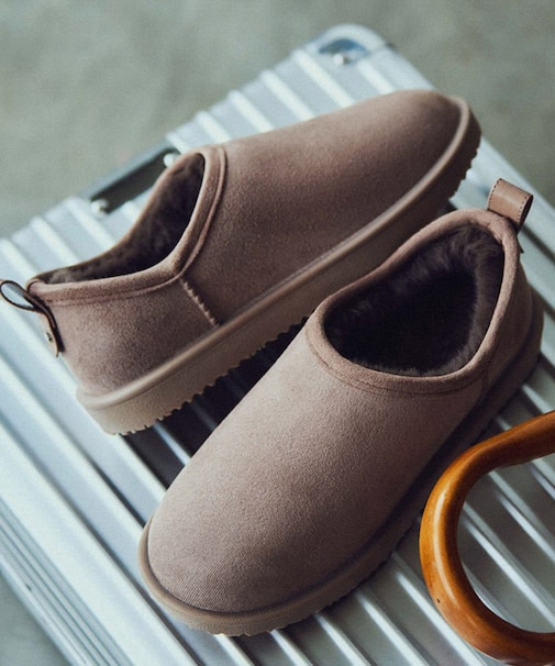 TEMPERATE　SHLOKムートン風スリッポンレインシューズ