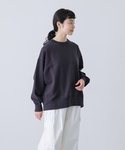 『ユニセックス』コットンクルーネックスウェットプルオーバー