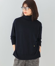 F by ROSSO ウォッシャブル抗ピルタートルニット