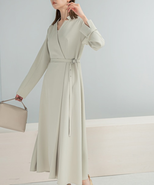 ベルトデザインカシュクールワンピース