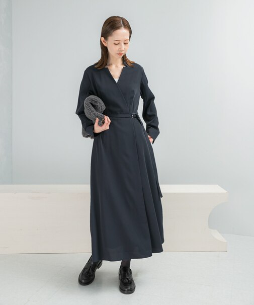 ベルトデザインカシュクールワンピース