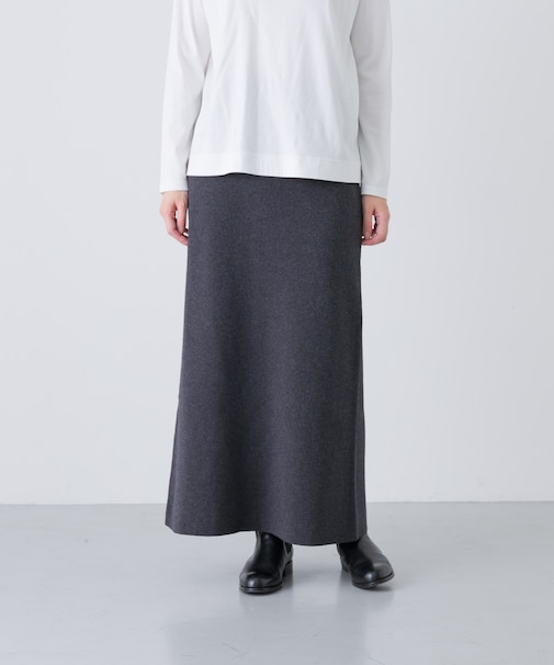 コットンカシミヤニットスカート