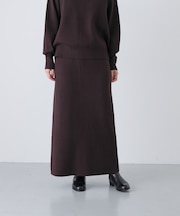 コットンカシミヤニットスカート