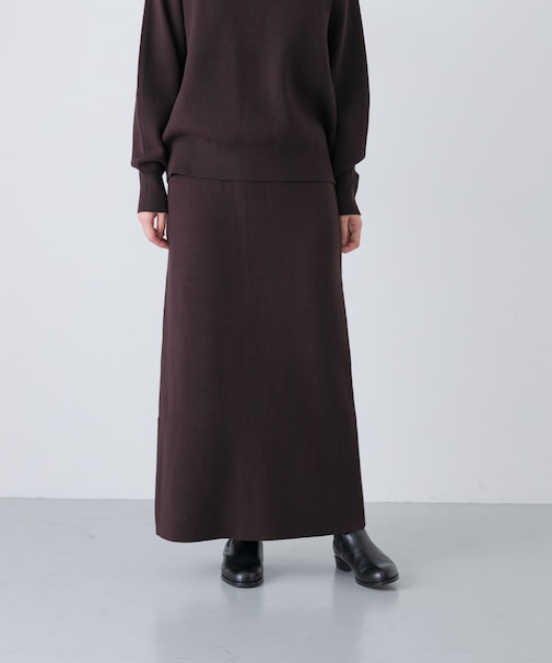 コットンカシミヤニットスカート