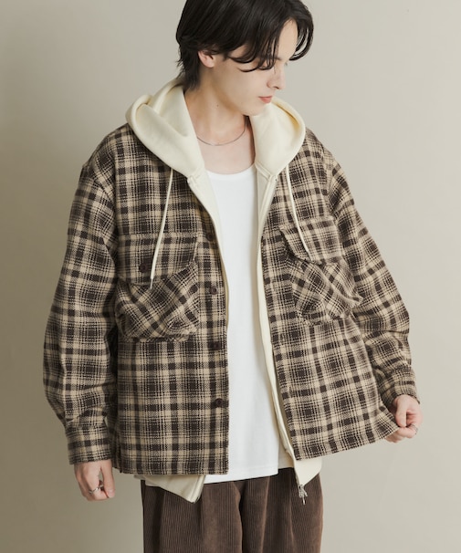 ヘビーネルチェックシャツジャケット