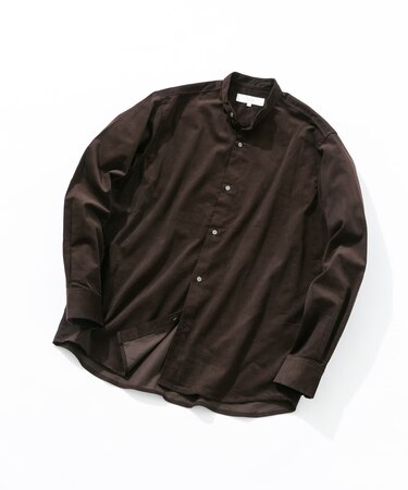 アーバンリラックスコーデュロイバンドシャツ