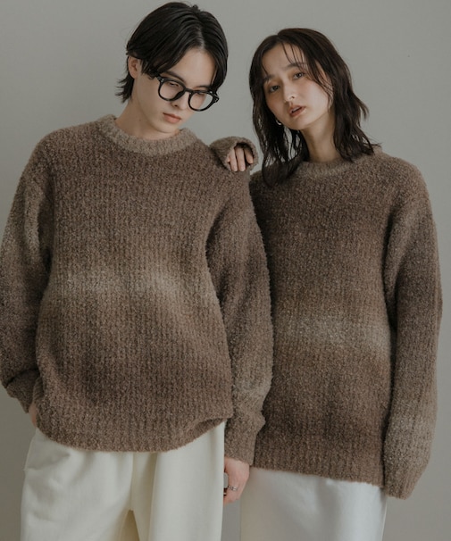 『ユニセックス』ブークレグラデーションニット
