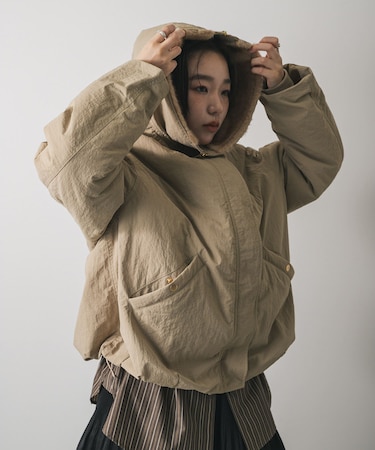 ファーエリバルーンブルゾン