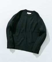 シェットランドウールクルーネックニット