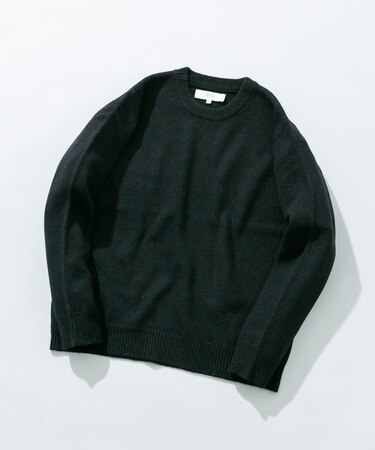 シェットランドウールクルーネックニット