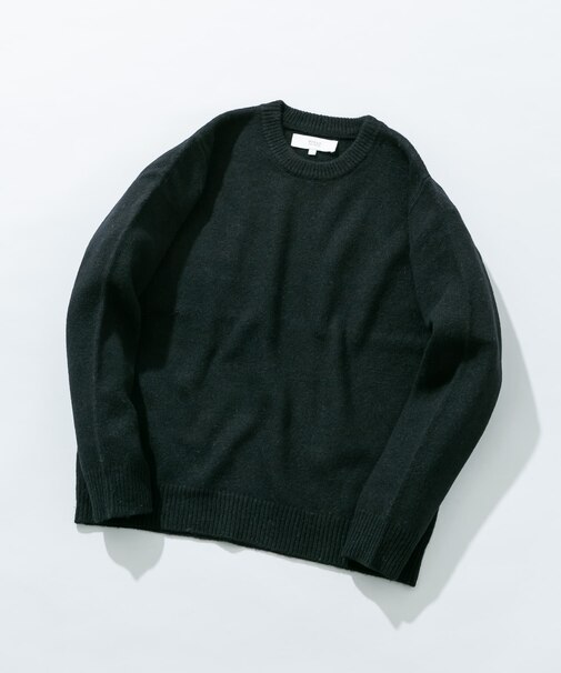 シェットランドウールクルーネックニット