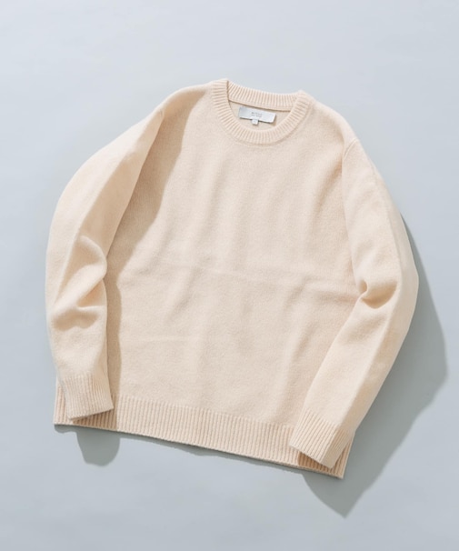 シェットランドウールクルーネックニット