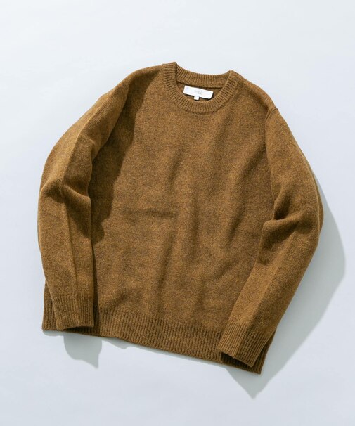 シェットランドウールクルーネックニット