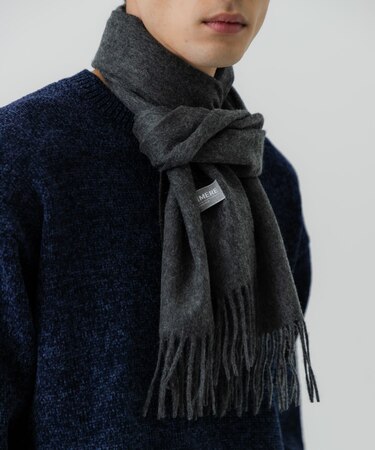 ソリッドカシミヤマフラー