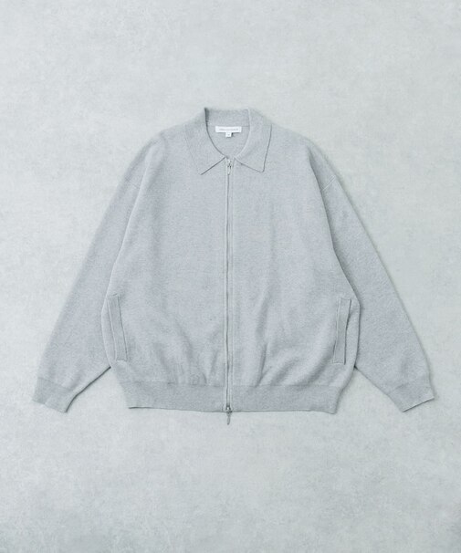 綿カシミヤZIPカーディガン