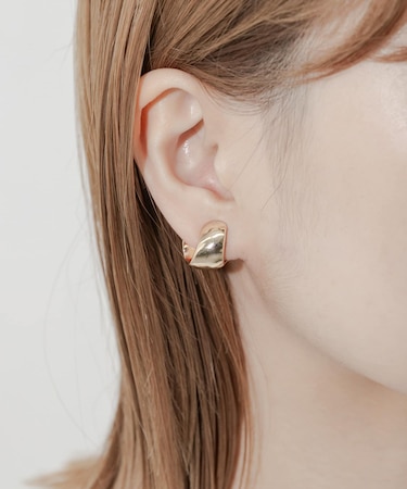 メタルワイドカーブイヤリング