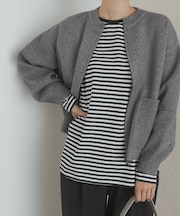 コットンラウンドヘムカットソー