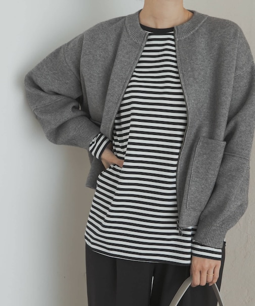 コットンラウンドヘムカットソー