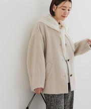 F by ROSSO　『UR TECH』シャギーノーカラーコート