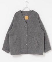 F by ROSSO　『UR TECH』シャギーノーカラーコート