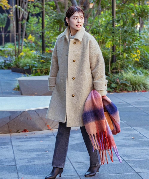 アーバンリサーチ ロッソ（URBAN RESEARCH ROSSO）/F by ROSSO　『UR TECH』ブークレステンカラーコート F by ROSSO 『UR TECH』ブークレステンカラーコート｜アーバンリサーチ