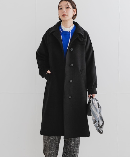 F by ROSSO　『UR TECH』ビーバーステンカラーロングコート