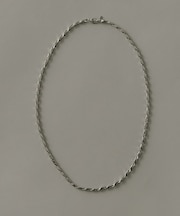 ステンレスツイストデザインチェーンネックレス